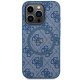 Apple iPhone 14 Pro 6.1\'\' Guess 4G Collection Leather Metal Logo MagSafe Case Cover, Blue