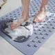 Противоскользящий коврик для ванной с массажем, 68x35 см, серый
