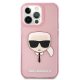 Apple iPhone 13 Pro Max 6.7\" Karl Lagerfeld Glitter Karl Head Case Cover (KLHCP13XKHTUGLP), Pink