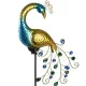 Solar Garden Light Peacock, LED, Warm Light, 110 cm