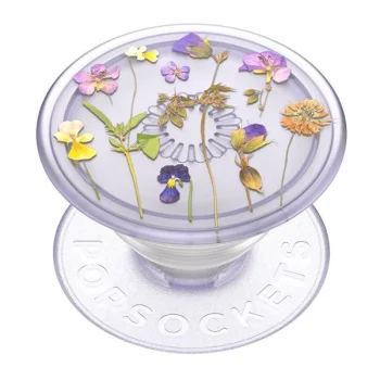 Popsockets PlantCore Grip Purple Fields Phone Holder and Stand - Clear