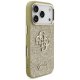 Guess Fixed Glitter Big 4G Metal Frame vāciņš iPhone 17 Pro, Zelta