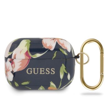 Чехол Guess для AirPods Pro Flower Collection, синий