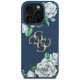 Guess iPhone 16 Pro Max vāciņš Grained Roses Big 4G Logo, zils