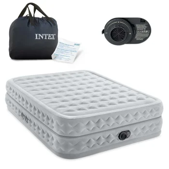 Divguļamais piepūšamais matracis INTEX 64490ND ar iebūvētu sūkni 203x152x51cm