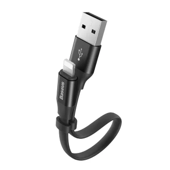 Baseus Nimble USB to Apple iPhone Lightning Data Charging Cable 2A / 0,23M, Black