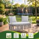 Double Garden Nest Swing Gardlov 300kg Hanging Chair, grey