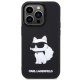 Karl Lagerfeld iPhone 14 Pro vāciņš 3D Rubber Choupette, melns