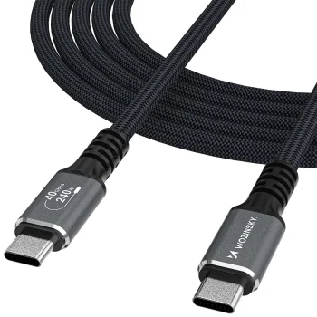 Кабель USB4 USB-C - USB-C Wozinsky WPS-UY42S 240W 40Gbps 8K 2м, черный