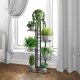 ModernHome PJJPS0014 metāla puķu statīvs, 6 līmeņi, melns