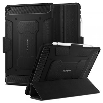 Apple iPad 10.2" 2019 / 2020 / 2021 Spigen Rugged Armor Case Cover, Black | Planšetes Maciņš Vāks Apvalks Bampers