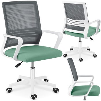 Ergonomisks biroja krēsls Sofotel Corta ar sietiņu, pelēkzaļš