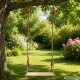 Деревянные садовые качели для детей и взрослых, 40x16 см