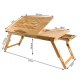 Adjustable Bamboo Laptop Table S23452 for Bed and Sofa