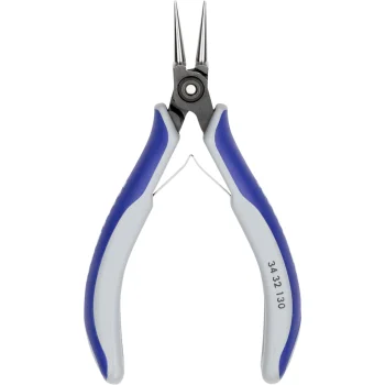 Круглогубцы для электроники KNIPEX 34 32 130, 135 мм, синий/серый