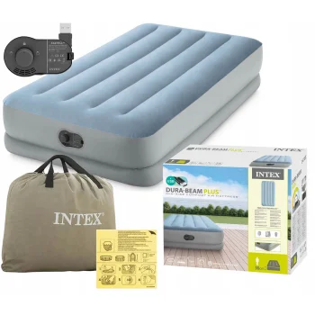 Intex 64157 Air Mattress, 191 x 99 x 36 cm, with Built-in USB Pump