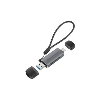 Conceptronic BIAN05G 2-in-1 atmiņas karšu lasītājs pelēks