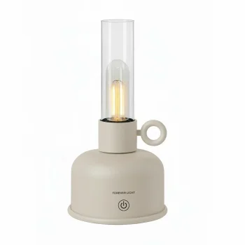 Vintage LED lukturis Forever Light FLR-05 uzlādējams, gaiši bēšs