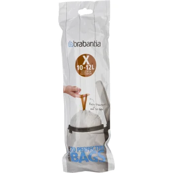 Brabantia PerfectFit X atkritumu maisi ar savilkšanas auklu, 12 l, 20 gab.