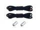No-Tie Elastic Shoelaces for Shoes 100cm, Black, 2 Pcs