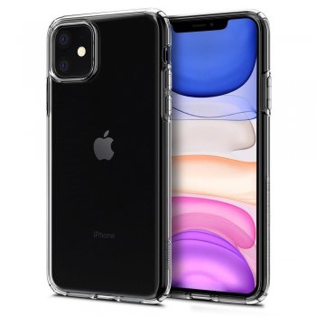 Apple iPhone 11 Spigen Liquid Crystal TPU Case Cover, transparent - vāks bamperis