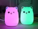 Силиконовая Светодиодная LED RGB Детская Ночная Лампа Ночник с...