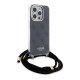 Guess iPhone 15 Pro Case HC Crossbody Cord 4G Print, Black