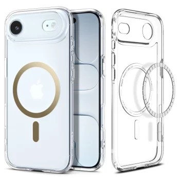 Чехол Spigen Ultra Hybrid Mag Magsafe для iPhone 17 / 17 Air, прозрачный/золотой