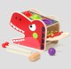Koka rotaļlieta ar āmuru, šķirotāju un ksilofonu \"Dinozaurs T-Rex\" Jhtoy-564