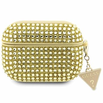 Чехол Guess для AirPods Pro Rhinestone Triangle, золотистый