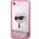 Apple iPhone 8 / 7 / SE (2020) (2022) 4.7\" Karl Lagerfeld Glitter Karl Head Case Cover (KLHCI8LNKHCP), Pink | Telefona...