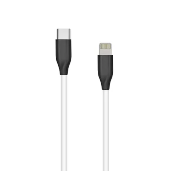Силиконовый кабель Extra Digital USB-C – Lightning, 2м, белый