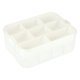 Toy and Small Items Organizer Box with Lid and Compartments, 8L, Turquoise/White