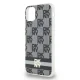 DKNY iPhone 11 / XR vāciņš IML Checkered Mono Pattern MagSafe, melns