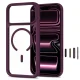 Чехол Tech-Protect MagOne CC MagSafe и 2 защитных стекла iPhone 18 / 17 Pro Max, Dark Cherry