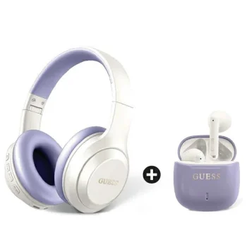 Guess GUOBPV21J14PBCEU austiņas uz ausīm Bluetooth + TWS violeti/violeti BiColor komplekts | on-ear headphones...