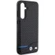 BMW Samsung Galaxy S23 FE vāciņš Leather Carbon, melns