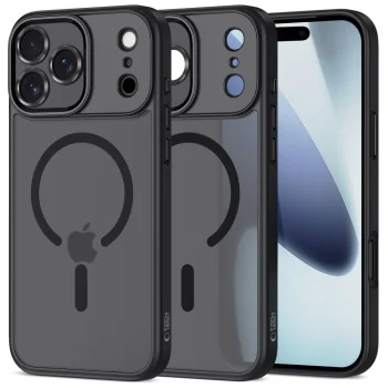 Tech-Protect iPhone 17 Pro Max vāciņš MagCam MagSafe, melns