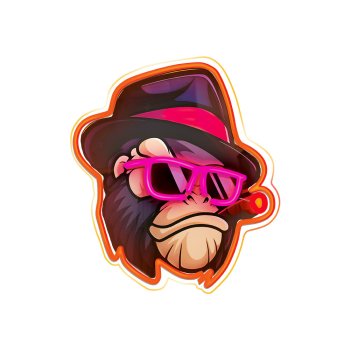 LED neona zīme Gangsta Pērtiķis FLA03 Forever Light, daudzkrāsaina