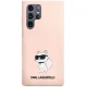 Karl Lagerfeld Liquid Silicone Choupette vāciņš Galaxy S23 Ultra, rozā