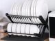 Two-Tier Dish Drainer with Tray, Foldable