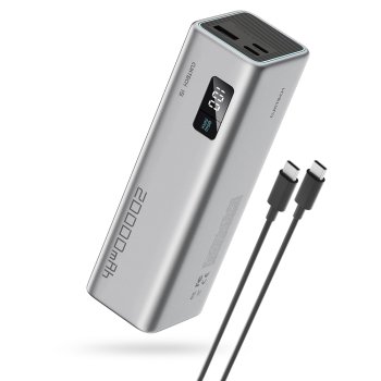 Cuktech CUKP200XGLGR Power Bank 20000mAh 100W, Gray