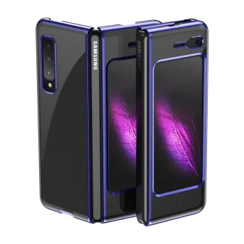 Vāciņš Samsung Galaxy Fold ar galvanizētu rāmi, 0.3 mm, zils