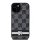 DKNY iPhone 15 Plus vāciņš Checkered Pattern & Printed Stripes, melns