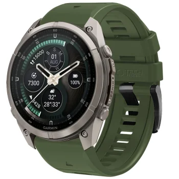 Силиконовый ремешок Tech-Protect для Garmin Fenix (51 мм), зелёный