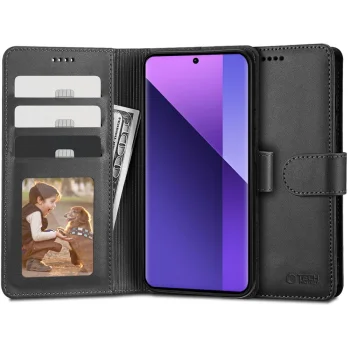 Xiaomi Redmi Note 13 Pro+ 5G Tech-Protect Wallet Book Case Cover, Black | Telefona Vāciņš Maciņš Apvalks...