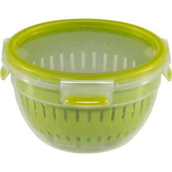 Pārtikas trauks augļiem EMSA Clip & Go 1,1 l, caurspīdīgs / zaļš