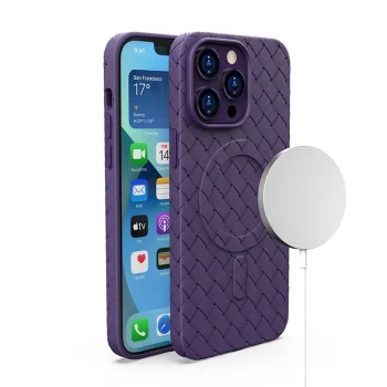 Woven Case MagSafe vāciņš iPhone 15 Pro, violets