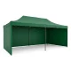 Plonos dārza paviljons ar 3 sienām 3x6m, zaļš