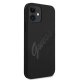 Чехол Guess для iPhone 12 mini Silicone Vintage Script, черный